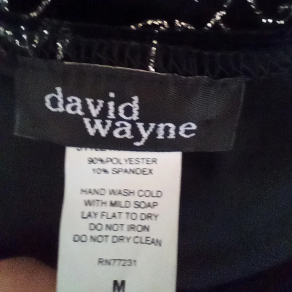 Vintage Sparkle Dress, Black Velour/Silver Sparkles, Sleeveless, Knee Length, M - Picture 5 of 11